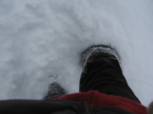 ...and trudge back up the hill...