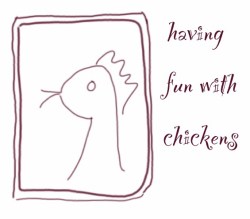 having fun with chickens