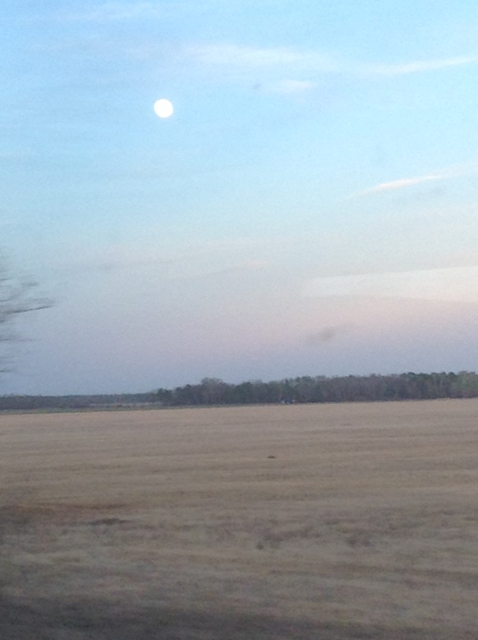 Almost Full Strawberry Moon 05.24.13 from aboard VIA ONE - headed from SK to Sudbury for the closing night of Muskeg and Money